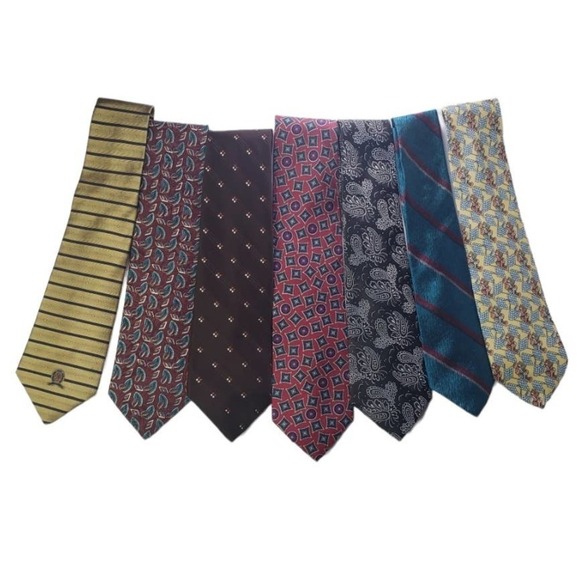 Designer 7pc Men's Neck Tie Lot Balmain Fendi‎ Givenchy Christian Dior & More - Picture 1 of 12